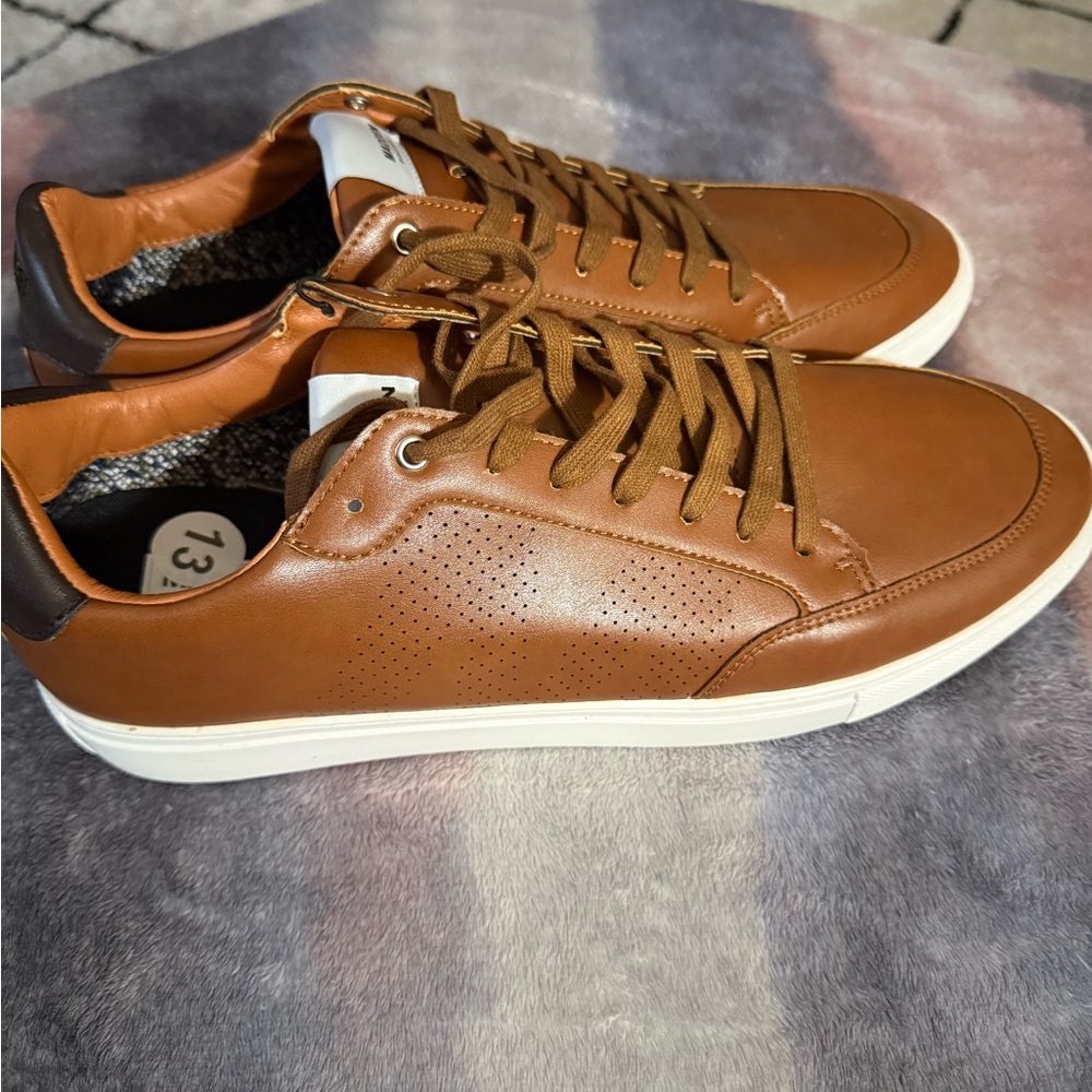 Steven By Steve Madden Tan Leather Sneakers
